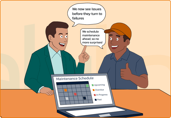Preventive maintenance dashboard illustration