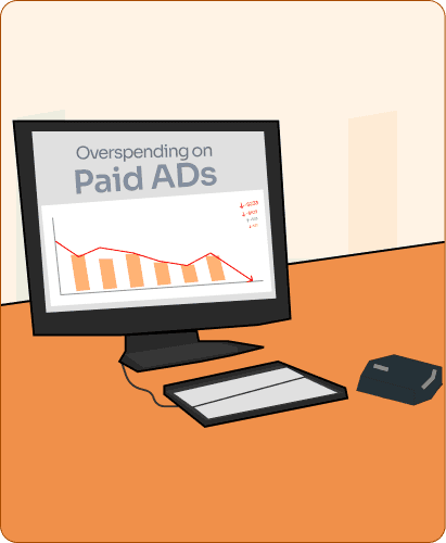 Marketing paid ads performance illustration