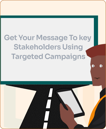 Targeted campaigns billboard illustration